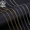 Men's Silver Chains 1mm 2mm 3mm Snake Chains Necklace Jewelry For Women 40-75cm Long Chains Accessories - Image 2
