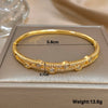Unique Double Layer Rhinestone Bangle Bracelets for Women Gold Plated Copper Cuff Bracelet Jewelry Gifts - Image 6