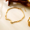 Liquid Lava Style Metal Choker Necklace for Women Gold Color Geometry Twist Neck Bangle Party Collar Jewelry Gift - Image 4