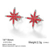 Shinny Clear Zircon North Star Stud Earring Stainless Steel Gold Color Women's Earrings Jewelry Gift - Image 11