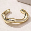 Exaggerated Irregular Cuff Bracelets for Women Punk Gold Silver Color Glossy Opening Plastic Bangle Female Jewelry - Image 7