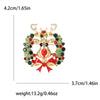 Christmas Rhinestone Wreath Brooches for Women Unisex Enamel Bell Pin Office Party Friend Gifts Accessories - Image 15