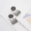 Cute Multi-Gradient Color Square Polymer Clay Earring Stud Set Handmade Braided Knitting Pattern Women's Jewelry Gifts - Image 3