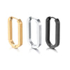 Glossy Stainless Steel Hoop Earrings For Women Men Hip Hop Steapunk Round Oval Heart Black Gold Silver Color Huggie Jewelry Gift - Image 1