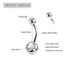 1PC Titanium Crystal Gem Curved Barbell Rings Belly Button Navel Rings Piercings Nombril Ombligo Piercing Charming Jewelry - Image 3