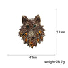 Rhinestone Tiger Head Brooches for Women Unisex Pearl Bear Pins Wolf Lapel Pins Banquet Party Backpack Gifts Jewelry Accessories - Image 21