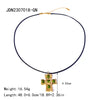 Geometric Pendant Necklace with Wax Cord and Metal Finish Options - Image 27