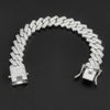HipHop Men Women 13MM Prong Cuban Link Chain Bracelet Bling Iced Out 2 Row Rhinestone Paved Miami Rhombus Cuban Chain Jewelry - Image 14