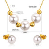 Purple Cubic Zirconia Imitaiton Pearl Pendants Earring Sets For Women Stainless Steel Chain Necklace Jewelry Sets - Image 26
