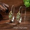 Retro Bohemian Copper Metal Women's Girl Pearl Imitation Open Adjustable Ring and Earring Set Geometric Party Jewelry - Image 2
