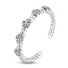 Silver Open Rings For Woman Iris Flower Cherry Feather Dog Horse Adjustable Cocktail Rings Party Jewelry - Image 38
