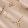 Pendant Necklace with Textured Chain and Multiple Charm Designs - Image 33