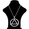 1 x Tibetan Silver Large Abstract Hindu OM Aum Symbol Yoga Buddhist Pendant Necklaces On Long Chain Lagenlook 34" - Image 8