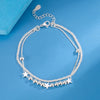 Sparking Silver Chain Bracelets For Women Elegant Three Layer Geometric Bead Bracelet Party Wedding Jewelry - Image 15