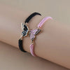 2Pcs Simple Butterfly Hand Woven Couple Bracelet For Women Men Butterfly Bangle Versatile Woven Wristband Gifts - Image 2