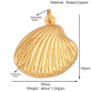 Marine Organism Sea Horse Turtle Fish Conch Shell Starfish Charm Pendant, 8K Gold Plated Zircon Jewelry Finding Supplies - Image 30