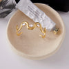 Classic Big Oval Zircon Cuff Bracelet For Women Gold Plated Stainless Steel Wave Bangle Simple Jewelry Gift - Image 4