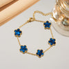 Adjustable Stainless Steel Lucky Five-Petal Flower Bracelet For Woman Stylish Blossom Five-Leaf Jewelry Gift - Image 12