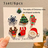 6 pcs/1 set Christmas cartoon brooches, cute Santa Claus, reindeer, and snowman series brooches, suitable for Christmas badges - Image 7