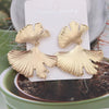 Geometric Gold Color Ginkgo Biloba Leaf Shape Drop Earring Creative Personality Simple Punk Woman Dangle Earring Jewelry - Image 4