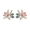 Korean Handmade Colorful Sweet Flowers Stud Earrings For Women Shiny Jewelry Oorbellen Gifts - Image 5