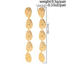 Punk Irregular Texture Ellipse Drop Earrings for Women Metal Pierced Long Dangle Earrings Year Jewelry - Image 5