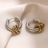 Jewelry Silver/Gold Color Stainless Steel Hoop Earrings For Women Birthday Gift - Image 2