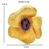 Charming Flower Brooches For Women Unisex 2-color Rhinestone Elegant Plants Party Office Brooch Pins Gifts - Image 9