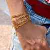 Minimalist Gold Color Plated Stainless Steel Hammer Pattern Geometric Chain Bracelet Heart shaped Hollow out Stackabl - Image 1