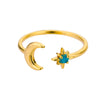 Zircon Double Star Rings For Women Gold Color Stainless Steel Opening Stars Finger Ring Wedding Party Aesthetic Jewelry Gift - Image 18