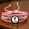 Merci Maitresse French Letter Word Teacher's Day Gift Pink Leather Bracelet with Glass Cabochon Charm Handmade Jewelry for Thank - Image 9