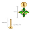 Titanium Marquise Flower Helix Stud 16G Four-Petal CZ Floral Cartilage Tragus Conch Ear Piercing Jewelry - Image 8