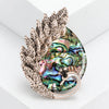 Shell Swan Brooches for Women Unisex Feather Pins Dove Accessories Peacock Model Office Party Friends Gift - Image 8