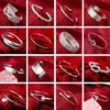 Silver Big Bangles Bracelet Cute Charms for Women Lady Jewelry Adjustment Cuff Wedding - Image 2