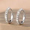 Silver Crystal Zirconia Hoop Earrings for Women Vintage Simple Round Ring Circle Earrings Punk Jewelry Party Gifts - Image 1