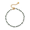 1 Piece Stylish Gold Plated 304 Stainless Steel Glass Beaded Chain Anklet For Women Summer Beach Gift 22cm(8.7") long - Image 12