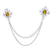 Tassel Crystal Cross Chain Brooch Women's Shirt Collar Pins and Brooches Personality Lapel Pin Buckle Women Accessories - Image 14