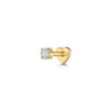 Silver Zircon Stud Earrings 1PC Eight pointed star Women Gold/Silver Heart Flat back piercing Jewelry Gift - Image 35