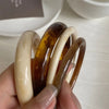 Retro Brown Resin Bangles Acrylic Marble Bracelet For Women Party Jewelry Gifts - Image 1