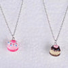 Kawaii Cake Charm Necklace with Link Chain - Image 1
