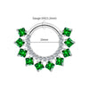 Clicker Segment Hoop Earring with Cubic Zirconia for Piercings in 8 mm or 10 mm Sizes - Image 10