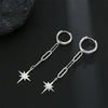 Stainless Steel Earrings Polaris Pendants Tassel Chain Kpop Star Charm Earrings For Women Girl Punk Gothic Jewelry Gift - Image 2