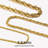 Minimalist Basic Gold Color Twisted Rope Chain Choker Necklaces For Women Stainless Steel Jewelry Gold Necklace - Image 1