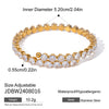 White Cubic Zirconia Multi-Layers Bangle Bracelet And Collar Necklace Jewelry Sets Stainless Steels Jewelry - Image 9