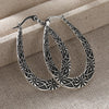 Vintage Golden Plated Hand Carved Hollow Hoop Earrings for Women Classic Daily Banquet Jewelry Accessories Crafts Gifts - Image 7