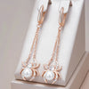 Spider Pearl Tassel Dangle Earrings for Women Rose Gold Silver Color Mix With Zircon Punk Jewelry - Image 1