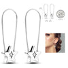 Silver Hoop Earrings For Woman Zircon Heart Shape Star Eardrop Earring Jewelry - Image 44