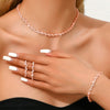 Simple Wave Style Jewelry Sets for Women Chocker Necklace Earrings Bridal Wedding Party Jewelry Sets - Image 8