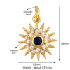 Cute Colourful Star Snowflake Sun FLowers Gold Charm Pendant, Cubic Zirconia CZ Paved,Jewelry Necklace Accessories - Image 36
