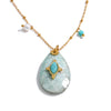 32mm Stone Amazonite Tiger Aventurine Amethyst Drop Pendant Necklace for Women Stainless Steel France Jewelry Gift - Image 9